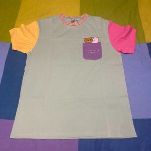 NWOT Teddy Fresh x RIPNDIP Colorblock Limited Collab Front Pocket Tee